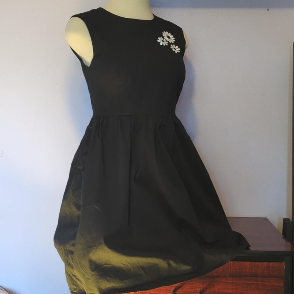Fit-to-flare Holiday Black Dress